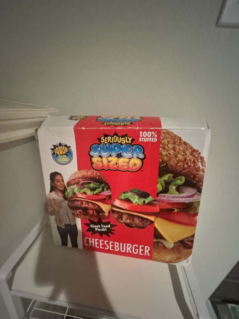 Seriously Super Sized 24-Inch Cheeseburger Giant Food Plush in Box
